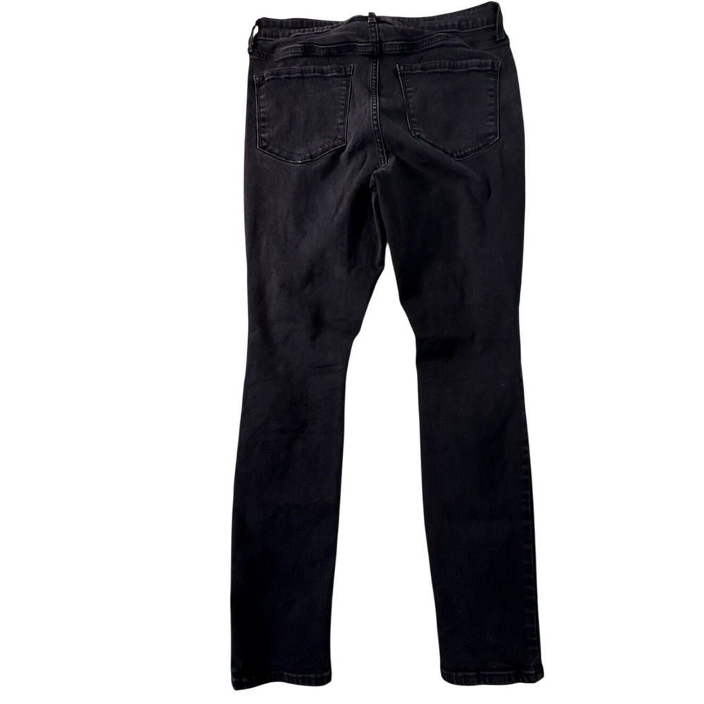Old Navy Rockstar Super Skinny High Rise Distressed Black Jeans Womens Size 12